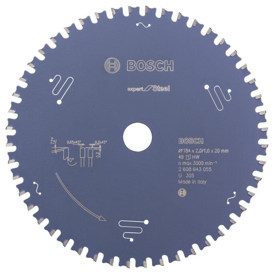 Bosch - Expert Serisi Metal için Daire Testere Bıçağı 184*20 mm 48 Diş