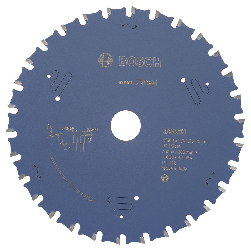 Bosch - Expert Serisi Metal için Daire Testere Bıçağı 160*20 mm 30 Diş